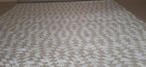 Beige and white - beige, velvet