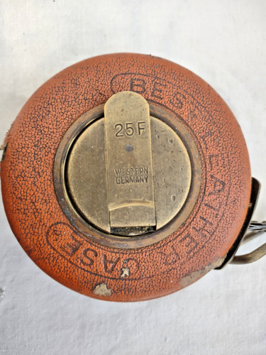 Vintage metal tape measure - tape,