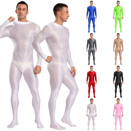 Men glossy full bodysuit - men,