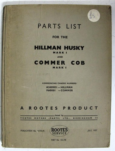 Hillman husky commer cob mki - hillman,