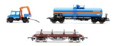 LIMA/ROCO 'OO/HO' GAUGE 30 5630W/44170 BOGIE BOLSTER WAGON & SILO WAGON SET