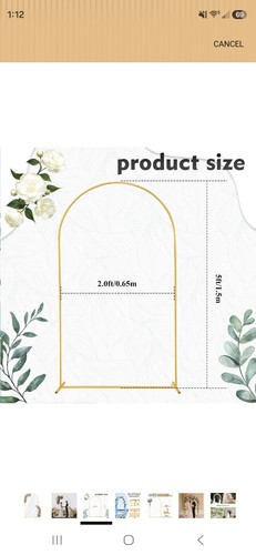 5ft gold metal backdrop - 5ft,