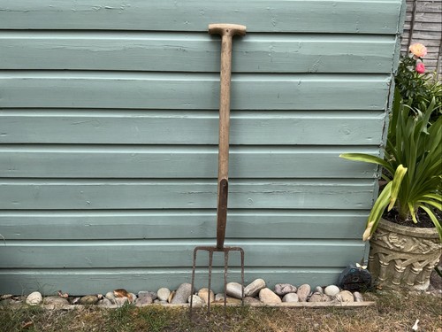 Vintage antique garden fork - vintage,