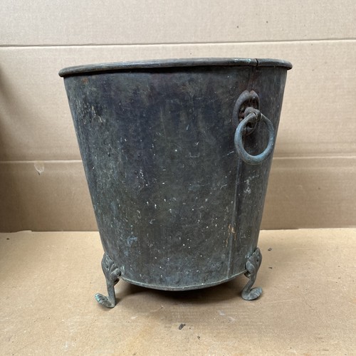 Vintage copper garden planter - copper,