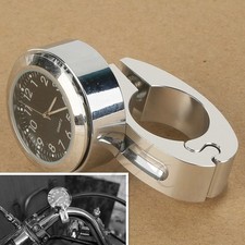7/8" 1"Handle Bar Mount Clock Watch Fit For Harley Davidson Touring Softail Dyna