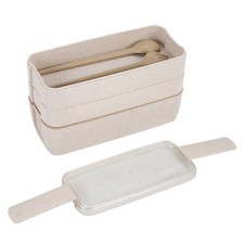 Japanese Lunch Box Bento Box ,  Compartment, Wheat Straw, Eco-Friendly8373