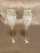 YANKEE CANDLE 2 X CHAMPAGNE FLUTES TEA LIGHT HOLDERS