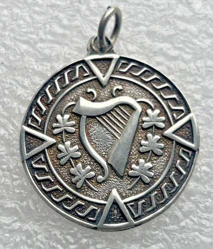 Dublin irish silver medal fob - medal,