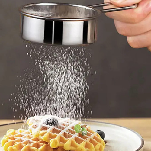 Stainless steel handheld flour - steel,