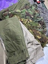 7x Vintage Military Army Trousers, assorted sizes & condition #411