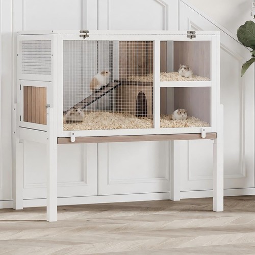 Wooden guinea pig cage indoor - pig,