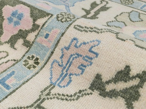 Hand knotted pink turkish - hand,