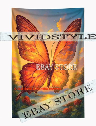 Colorful butterfly tapestry - colorful,