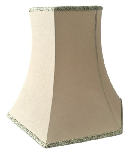 Lamp shade beige fabric green - lamp,