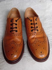 Loake 1880 Brouge Leather Edward Tan Size Uk 10 G Excellent Condition with Box