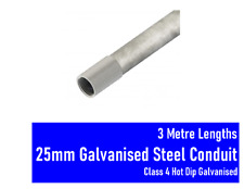 25MM GALVANISED STEEL CONDUIT TUBE 3 METRE LENGTHS CLASS 4 HOT DIP GALVANISED
