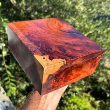 Amboyna Burl Wood Pen Blanks Knife Scales Turning Blank 7” x 6" x 2 7/8"