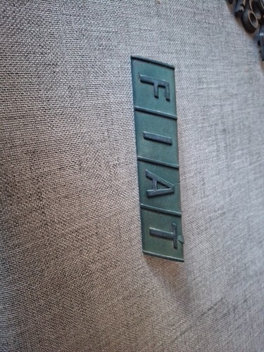 Vintage fiat badge blue - vintage,