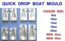 QUICK DROP BOAT MOULD FOR TROLLING SEA FISHING LINE RIGS LEAD WEIGHT LURES PIRKS