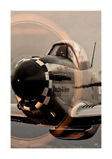 P51 Mustang USAF fighter plane A4 reproduction poster. Choice of frame.