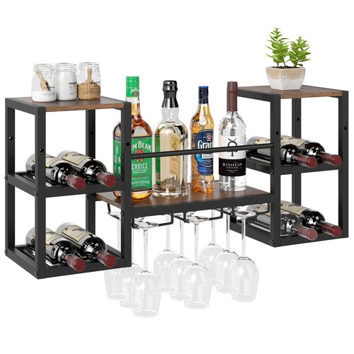 Costway wall mounted wine - wall, rack