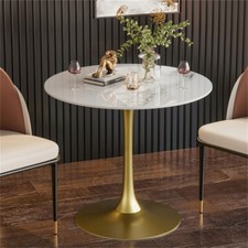 Marble Round Dining Table Tulip Table Kitchen Dining Table 2-4 People Cafe Table