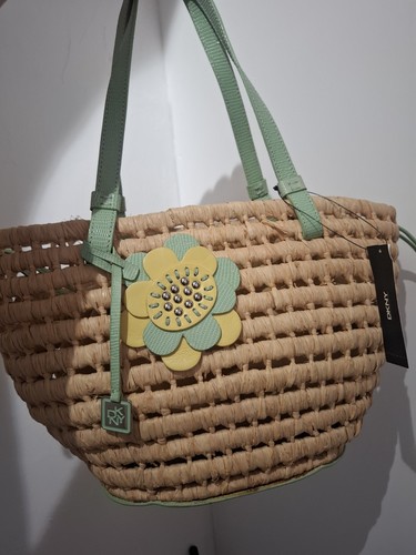 Dkny basket rattan floral bag - basket,