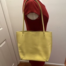 Vintage FURLA Yellow Bag Leather Shoulder Purse Made in Italy