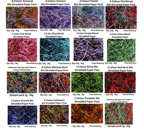 Coloured shredded paper - coloured, 16