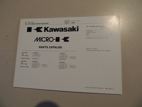 Parts catalog kawasaki jet ski - parts,