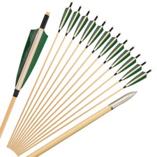 32" Archery Wooden Arrows 5"