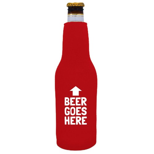Beer goes here bottle - here,