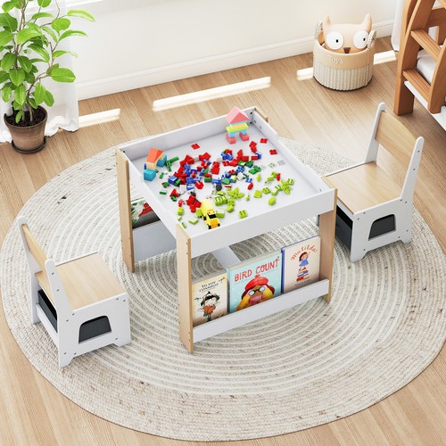 Kids wooden activity desk - wooden,