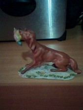 Triade Italian Vintage Irish Red Setter (735) With Game Pheasant In Mouth