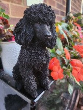 Vivid Arts Black Poodle Garden Dog Ornaments Canine Lover Gifts Dog Decorations 