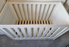 OBaby Bed With Drawer White
