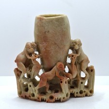 Chinese Carved Soapstone Vase