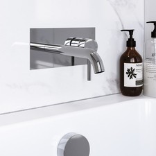 Chrome Wall Mounted Bath Tap With Backing Plate - Arissa ARCHWMWBP