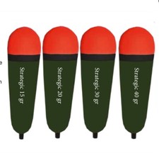 PREMIER WIDE BOY SLIDER FLOATS. PIKE/ZANDER FISHING. SET OF 4 No1,2,3,4 & TRACES