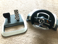 Official Xbox 360 Steering Wheel And Pedals no leads UNTESTED