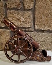 ART DECO CANNON FIRESIDE COMPANION /HOLDER FOR POKER CAST IRON/ENAMEL