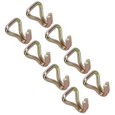 8x Ratchet Strap Anchor Hook Tie Down Ring Car Transporter Link Heavy Duty