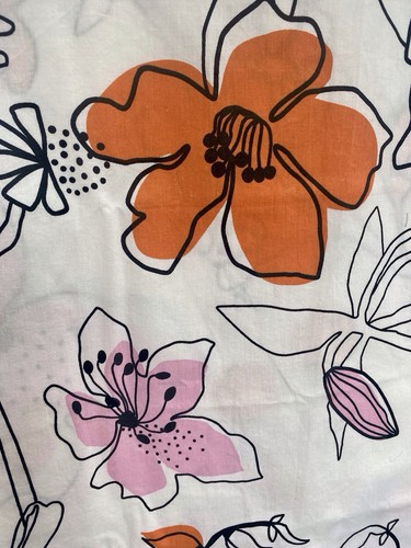 Ikea fabric pink orange floral - ikea,