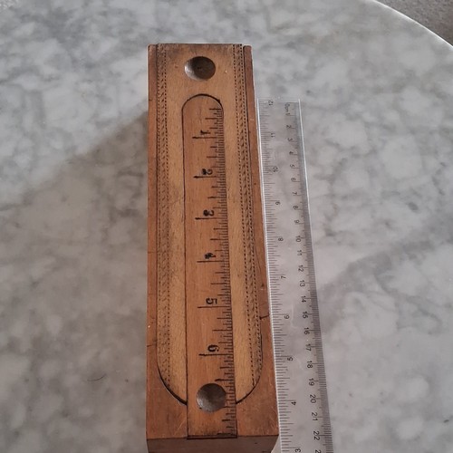 Antique boxwood folding scale - antique,