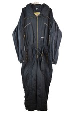 Ellesse Womans Vintage Black Ski Snow Suit One Piece Retro Size 42 oversized