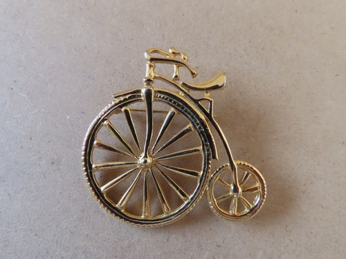 Large penny farthing - large, brooch