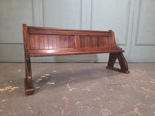 Antique oak church pew bench - pew/,