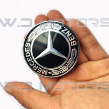 Flat Hood Bonnet Emblem Star Badges For Mercedes-Benz W203 W204 W202 W208 57MM