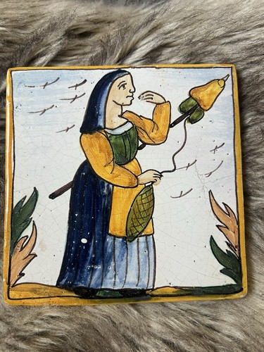 Vintage hand painted - painted, glazed