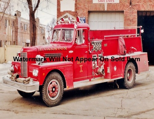 Evanston fire truck 1964 - evanston, il